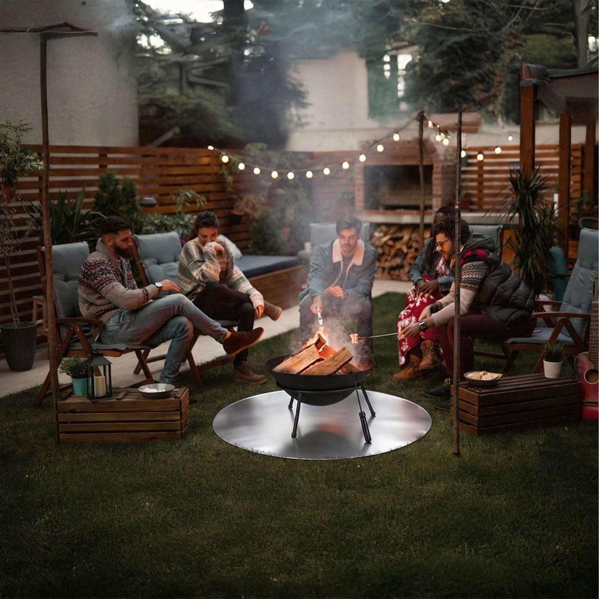 Fireproof Mat for BBQs & Fire Pits, Heat Resistant to 700C