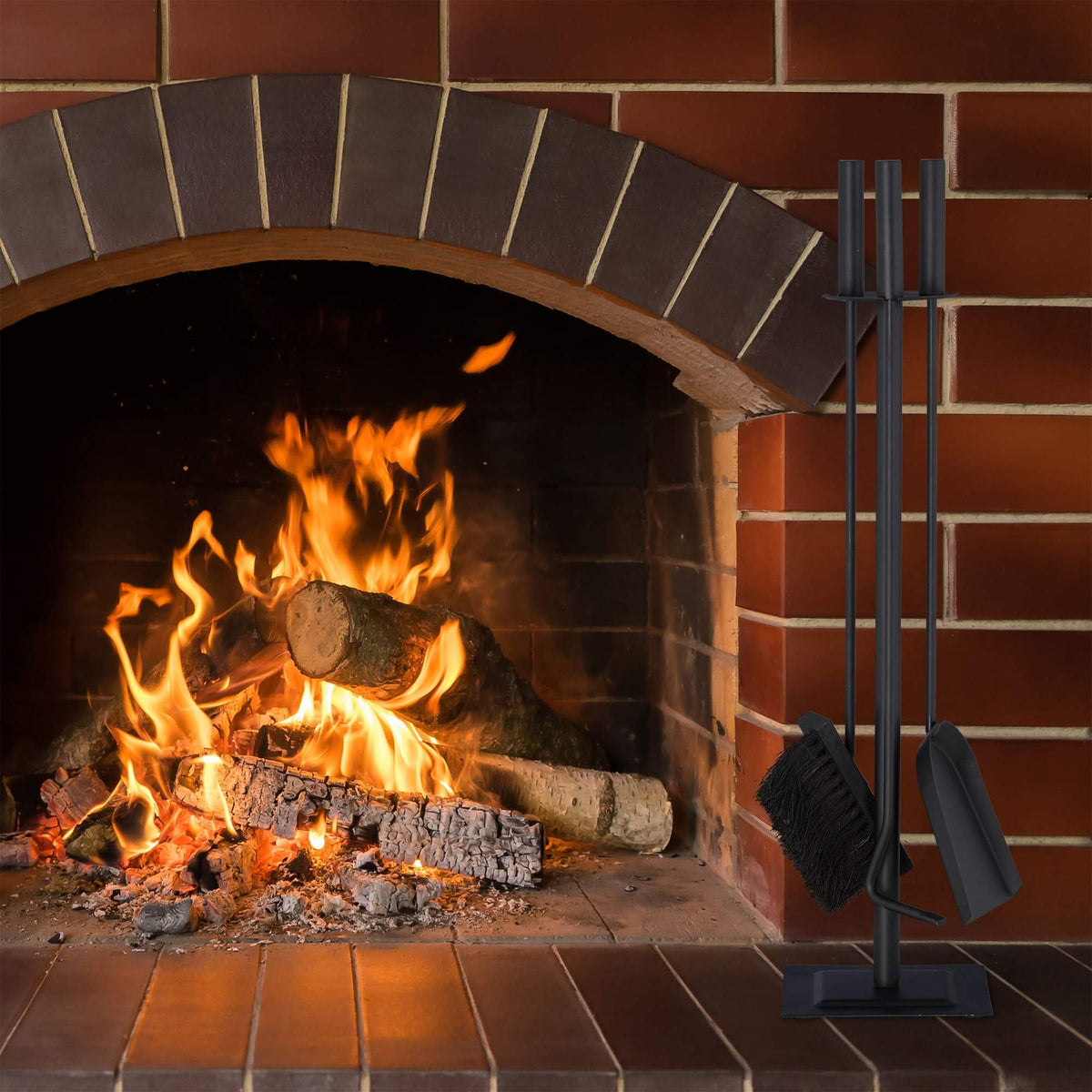 Fire stand 4 parts black