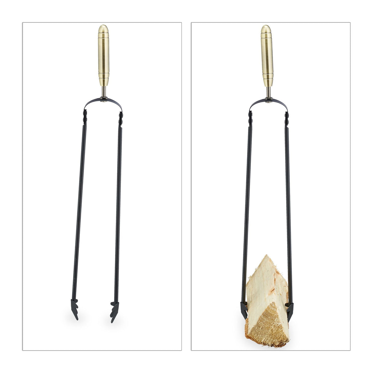 Fire stand with 5 parts in black/gold