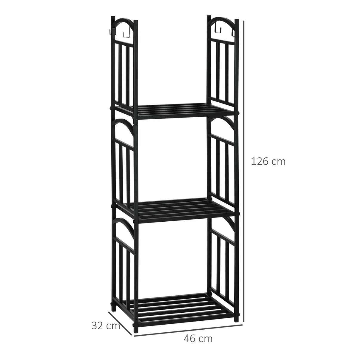 Firewood Rack – Metal, 3-Tier, Indoor Use