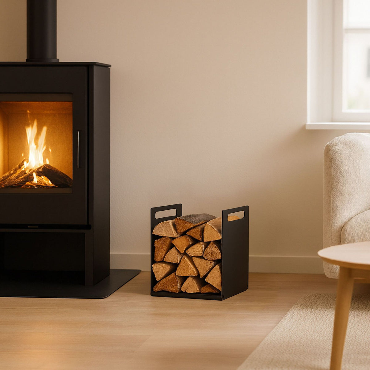 Firewood Rack – Sturdy Iron Log Holder for Fireplace