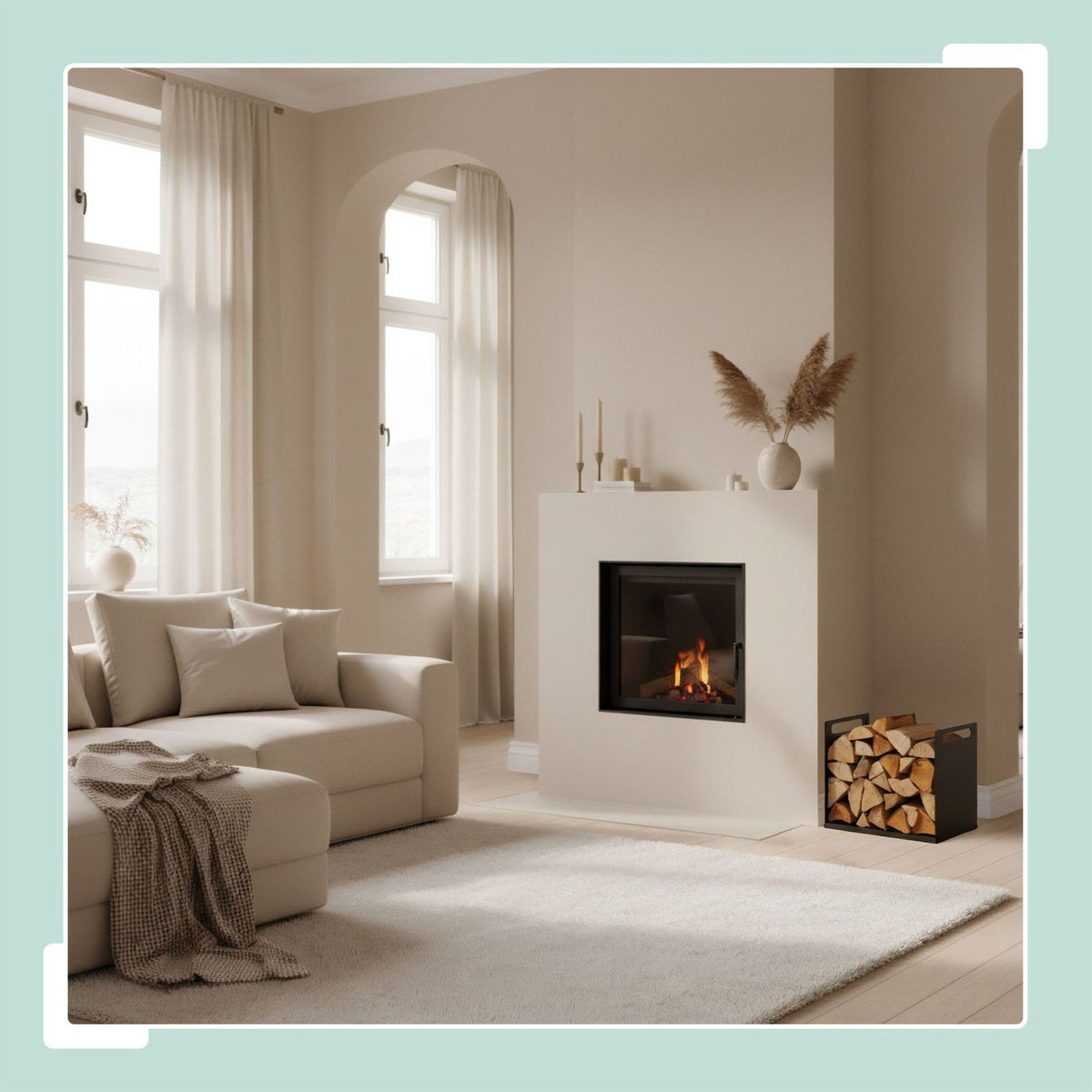 Firewood Rack – Sturdy Iron Log Holder for Fireplace
