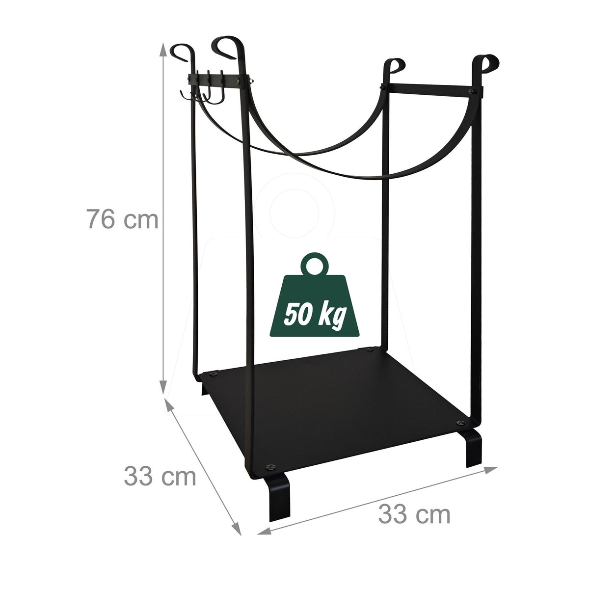 Firewood Rack with Fireplace Tools – Indoor Storage Solution