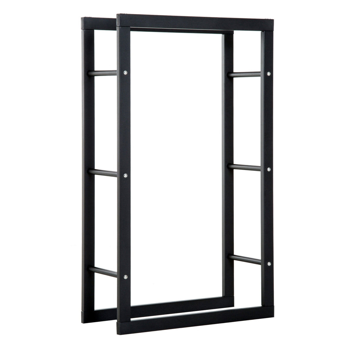 Firewood Stand Firewood Rack Firewood Rack Firewood Holder 100Kg Steel Black L60 X W25 X H100 Cm