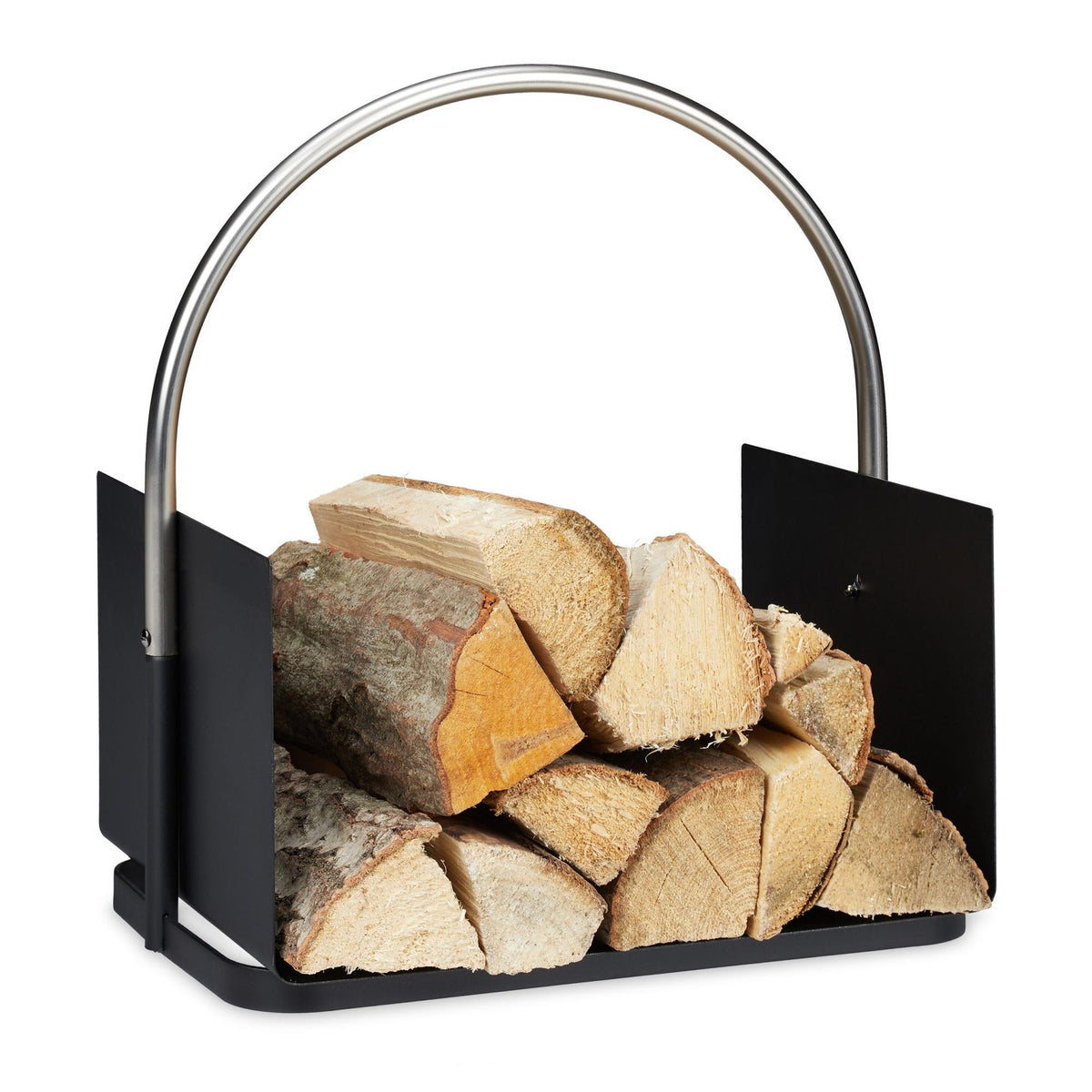 Firewood basket in black