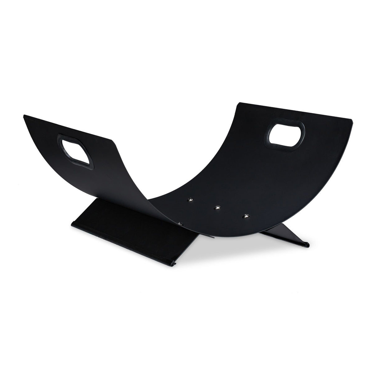 Firewood basket in black