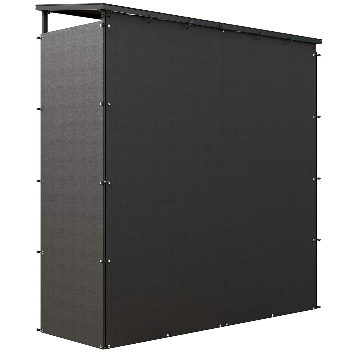 Firewood rack 185 x 62 x 184 cm firewood rack with waterproof cover, firewood rack for outdoor, indoor, up to 2000 kg, metal, black