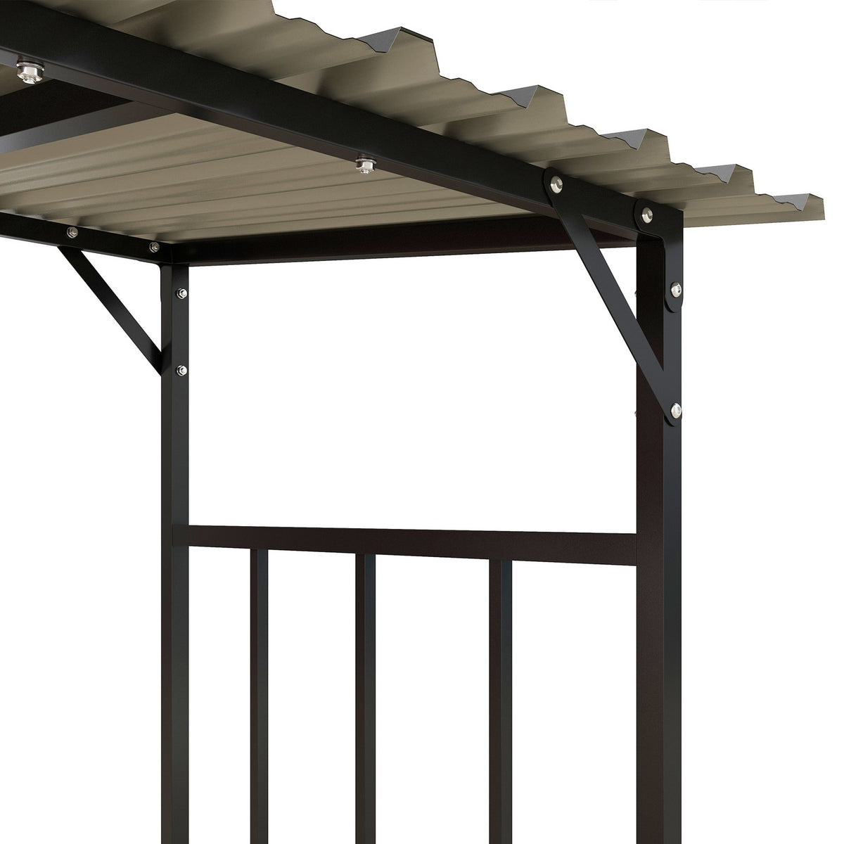 Firewood rack outside, wooden shelter 1.17 m³ firewood storage with cover, load capacity 100kg, steel, 186 x 75 x 185cm, black