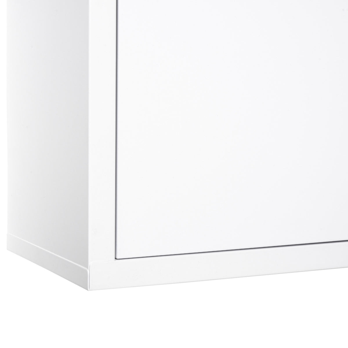First Aid Cabinet Medicine Cabinet 3 Compartments Lockable Steel White 40X18X60Cm