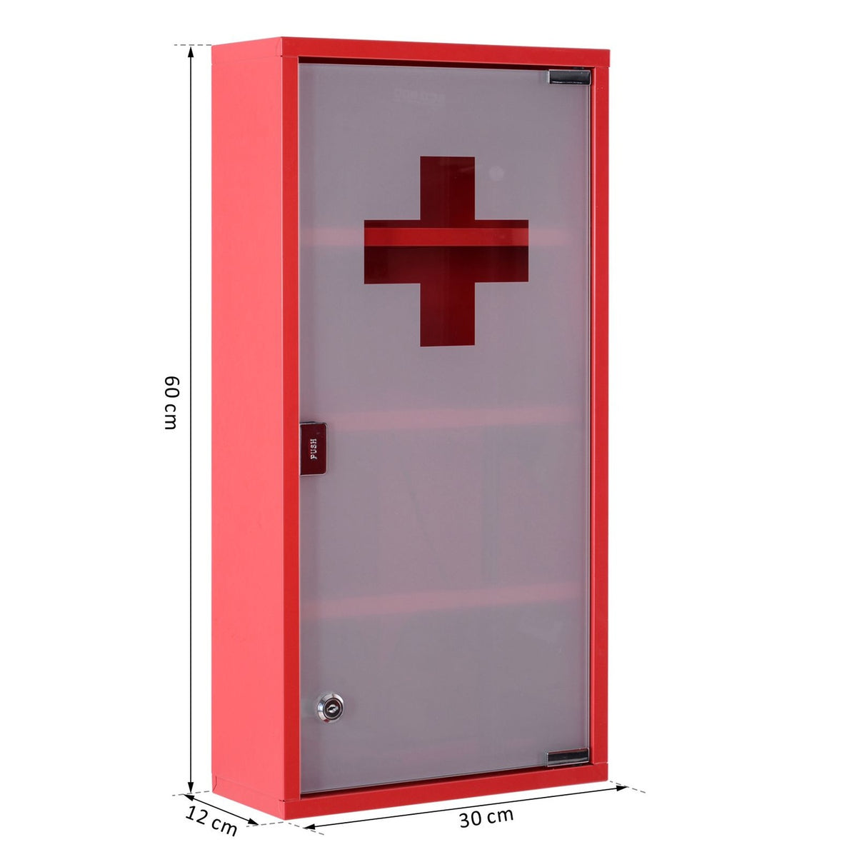 First Aid Cabinet Medicine Cabinet Stainless Steel Lock Safe Practical Model 3