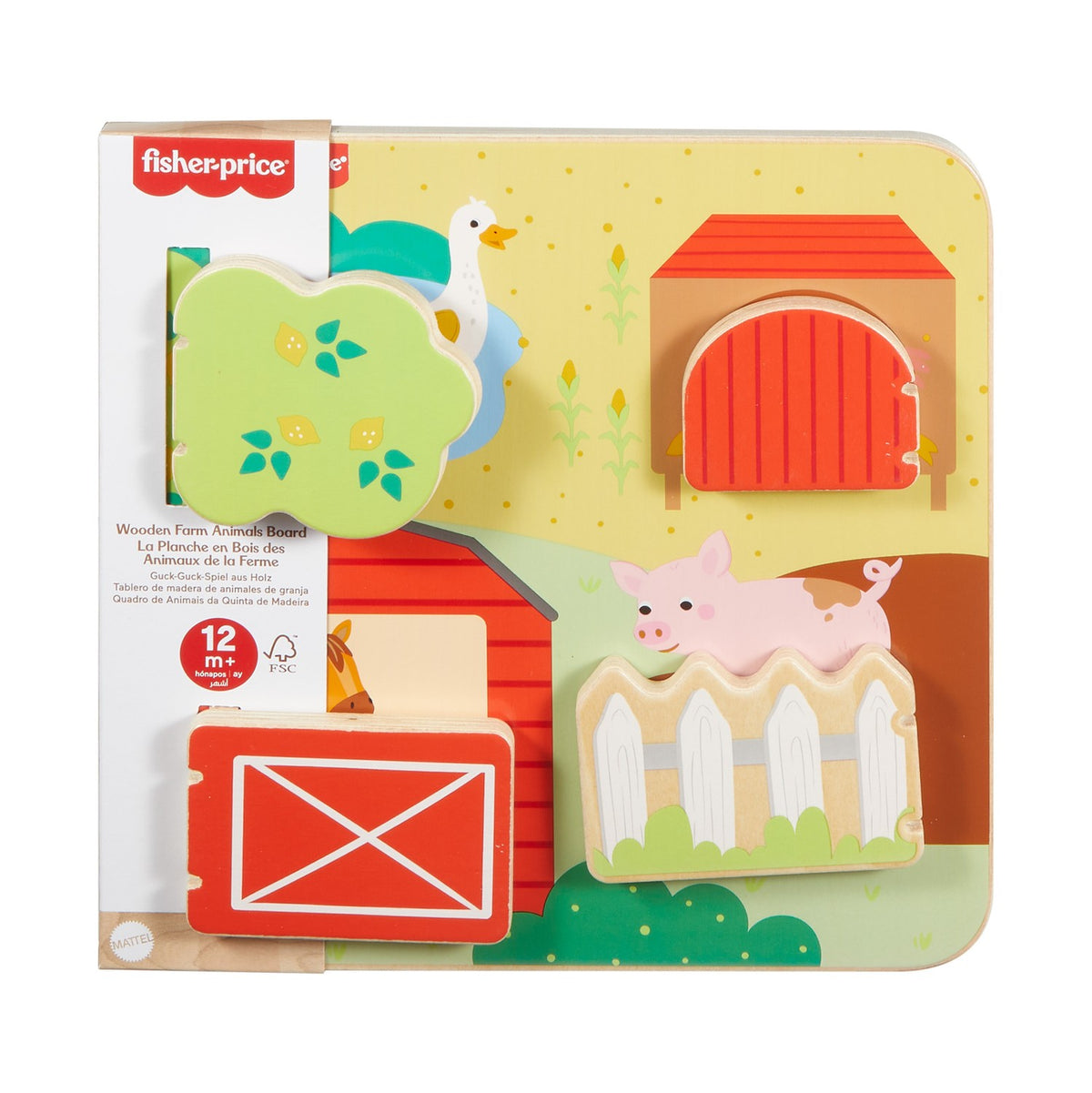 Fisher-Price Wood Farm Animals Board