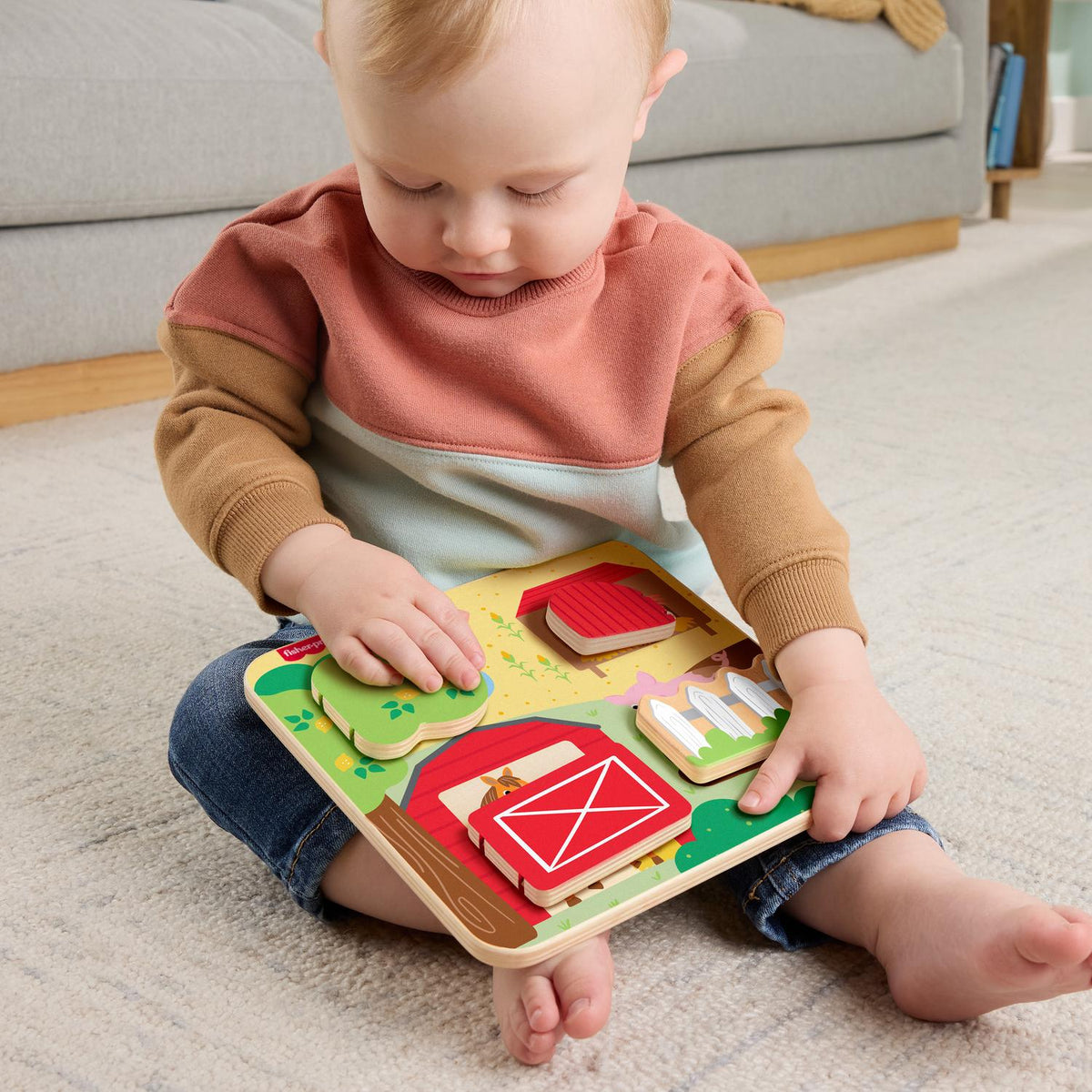 Fisher-Price Wood Farm Animals Board