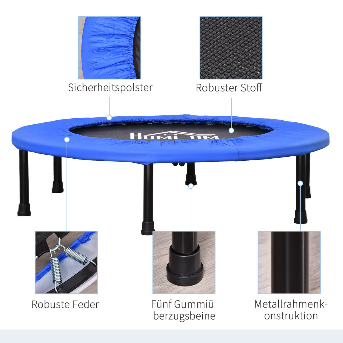 Fitness Trampoline Ø91 cm Mini Trampoline with Non-Slip Feet Trampoline 100kg Load-Bearing for Adults Trampolines for Indoor Outdoor Jumping |