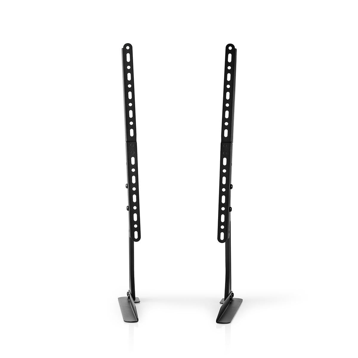 Fixed TV Stand | 13-70" | Maximum screen weight supported: 50kg | Adjustable preset heights | Steel | Black