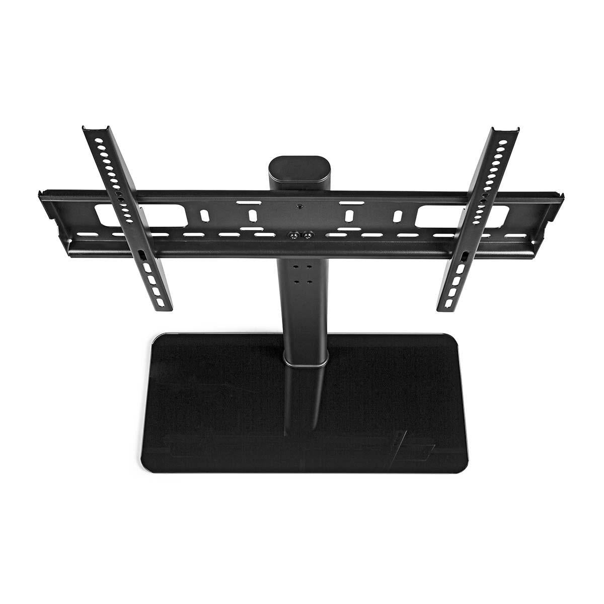 Fixed TV Stand | 32-65" | Maximum screen weight supported: 45kg | Adjustable preset heights | Tempered glass / Steel | Black