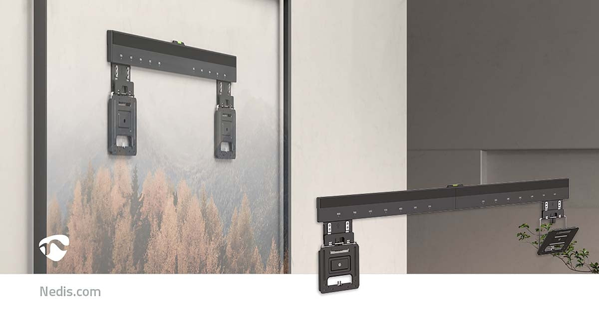 Fixed TV Wall Mount | 43 - 100 " | Maximum supported screen weight: 75 kg | Minimum wall distance: 9,50 mm | Steel | Black
