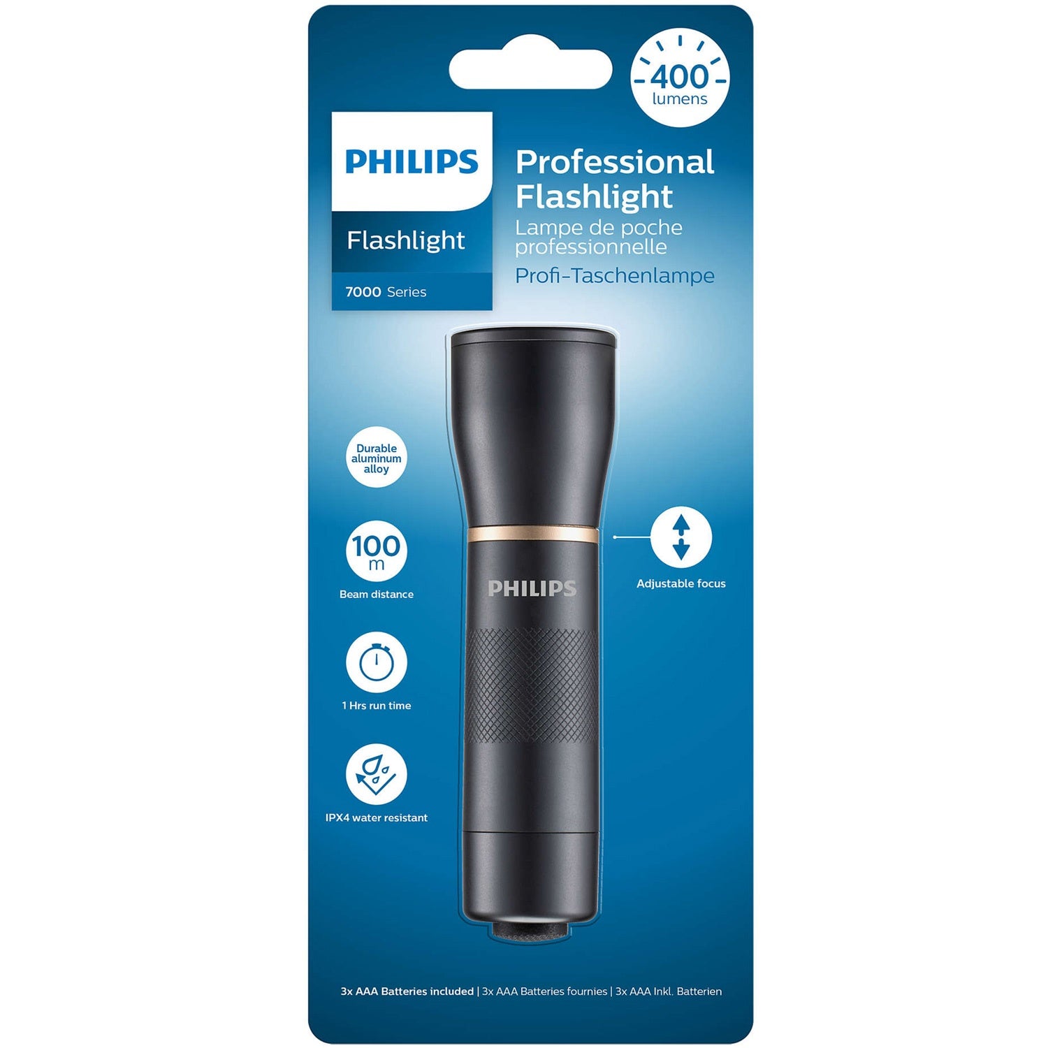 Flashlight 400 Lumens IPX4 SFL7000T/10