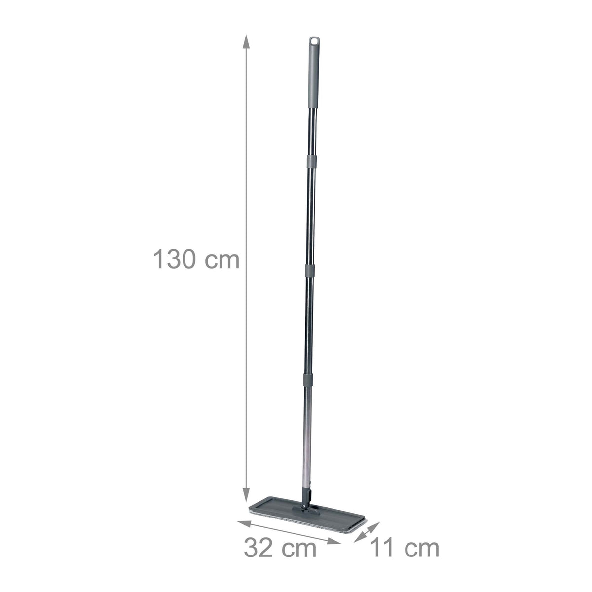 Flat Mop Set with 2-Chamber Bucket, Microfibre Pads