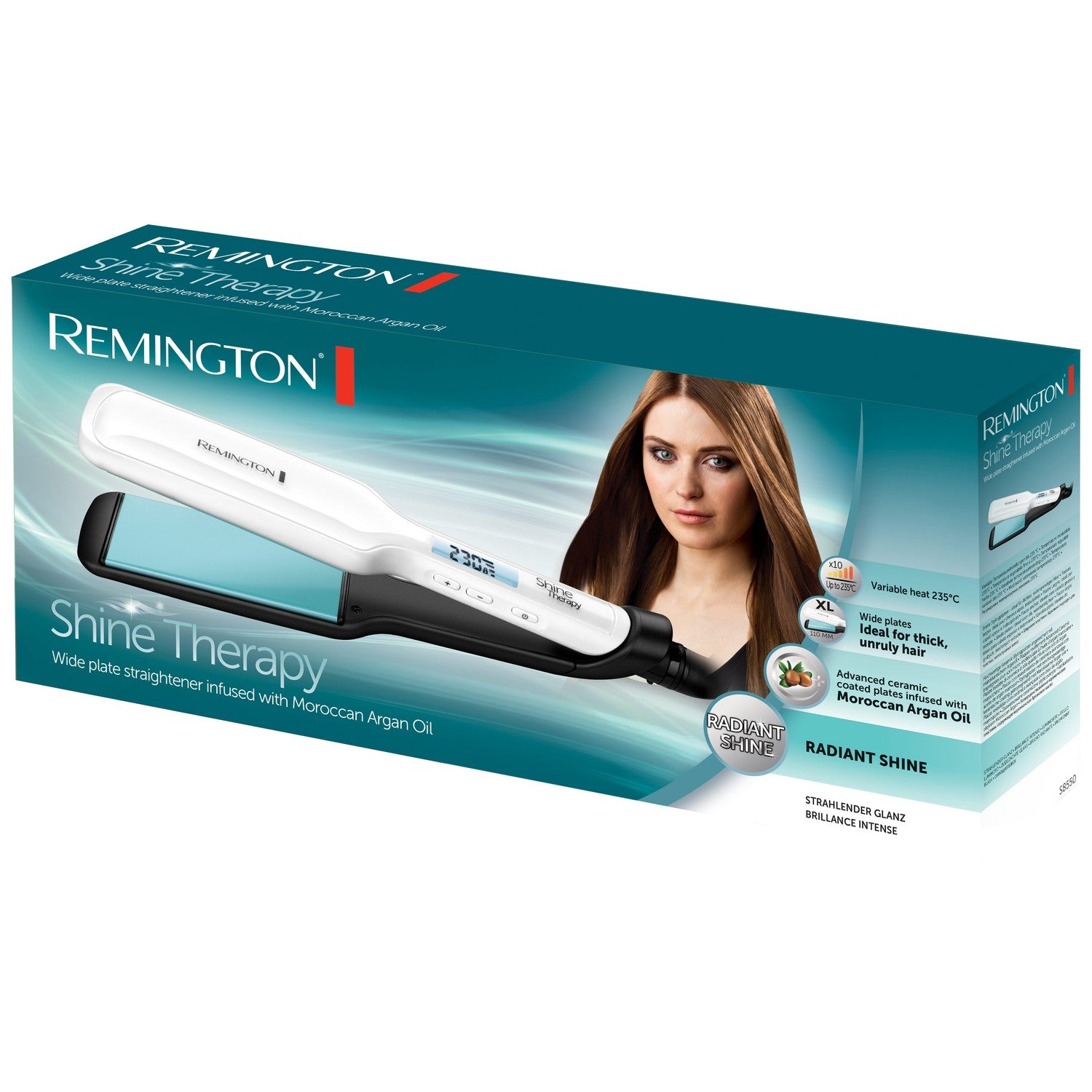 Flat iron S8550 Shine Therapy Wide Plate