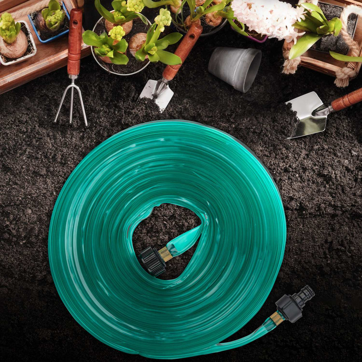 Flat irrigation hose 15 m