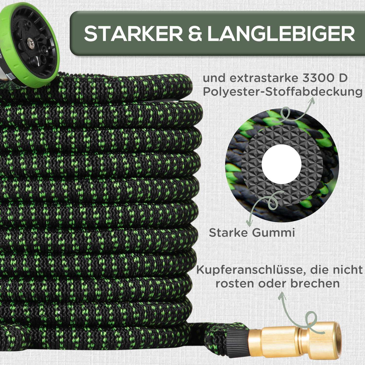Flexible Garden Hose 22.5 M 10 Functions Spray Nozzle Water Hose 1/2 3/4 Inch Connection Car Wash Watering
