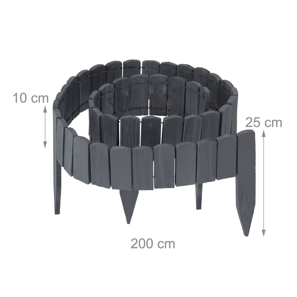 Flexible Wooden Garden Bed Edging – Natural Spruce Finish