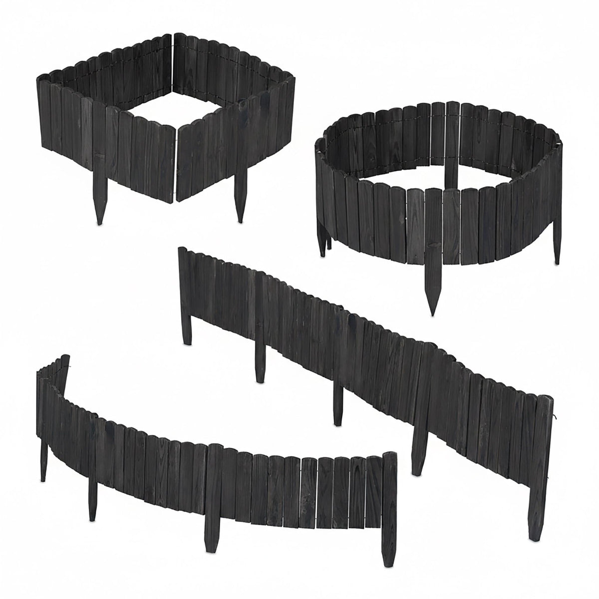 Flexible Wooden Garden Bed Edging – Spruce Finish