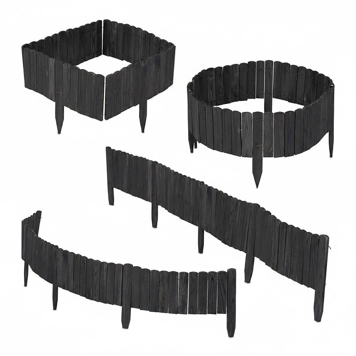 Flexible Wooden Garden Bed Edging – Spruce, Wire Backing