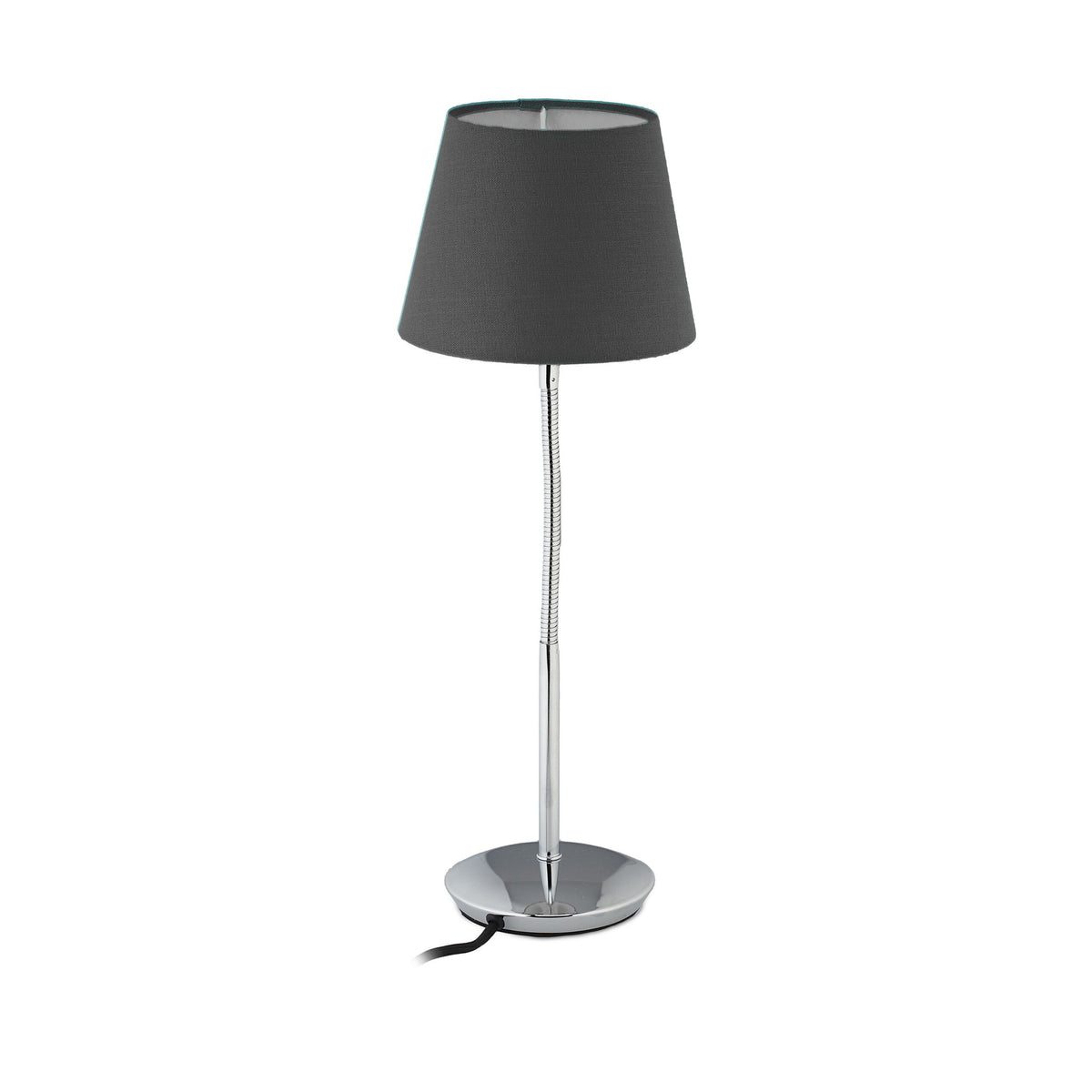 Flexible table lamp with fabric shade