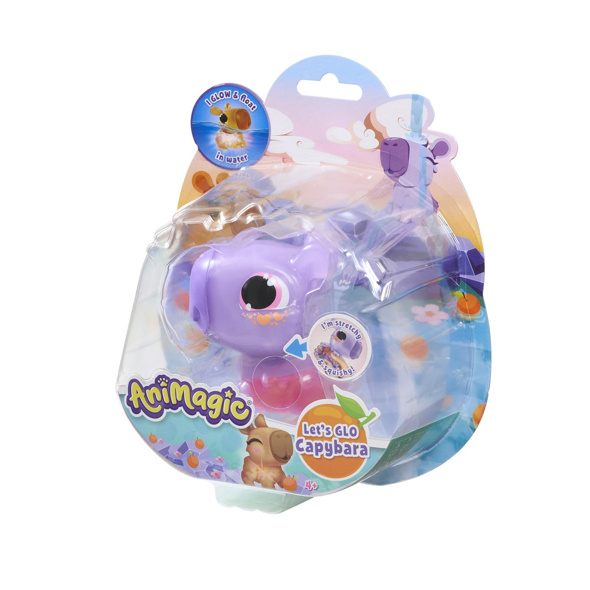 Floating Light-Up Capybara Water Toy, Purple