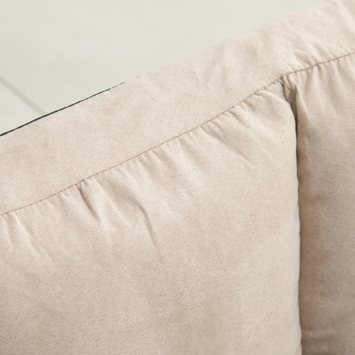 Floor Chair 2-in-1 Floor Chair Bed with Backrest 3 Positions Adjustable Seat Cushion Beige Velvet Steel 102 x 73 x 60 cm