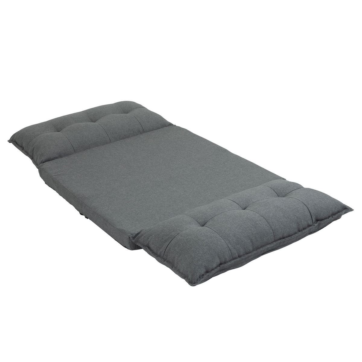 Floor Chair 2-in-1 Floor Sofa Sofa Bed 13 Positions Adjustable Backrest for Living Room Linen 100 x 71 x 54 cm Gray