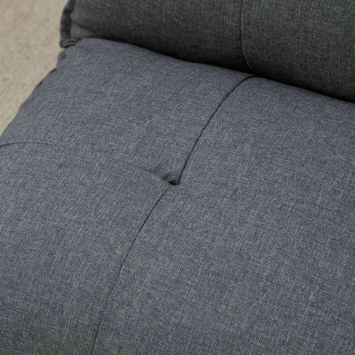 Floor Chair 2-in-1 Floor Sofa Sofa Bed 13 Positions Adjustable Backrest for Living Room Linen 100 x 71 x 54 cm Gray