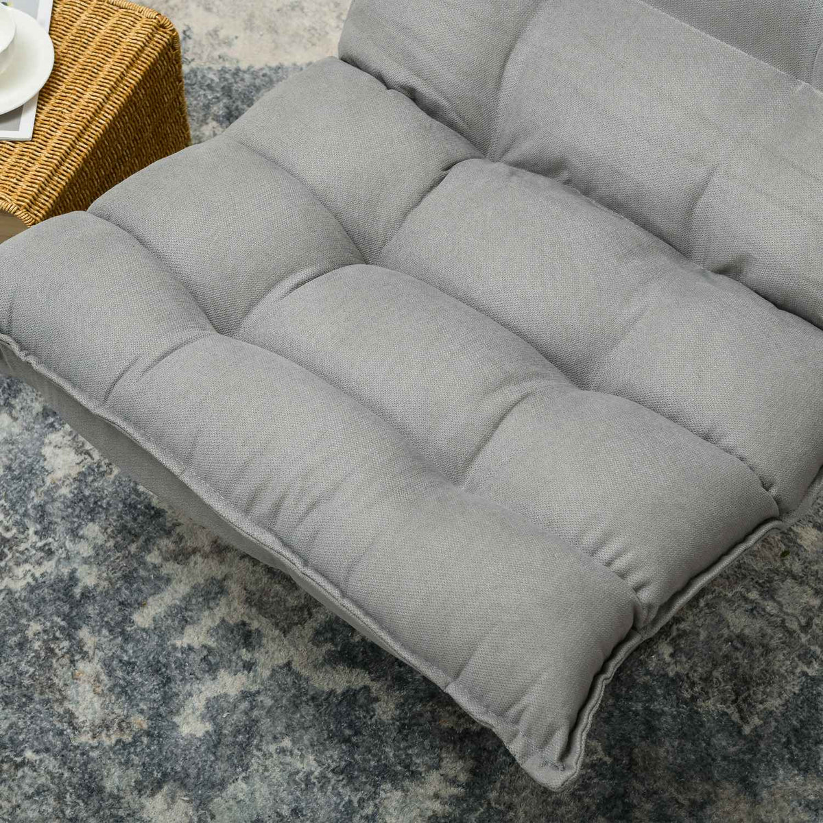 Floor Chair Adjustable Floor Sofa Swivel Meditation Chair Relax Chair Lazy Sofa for Living Room Office Light Gray