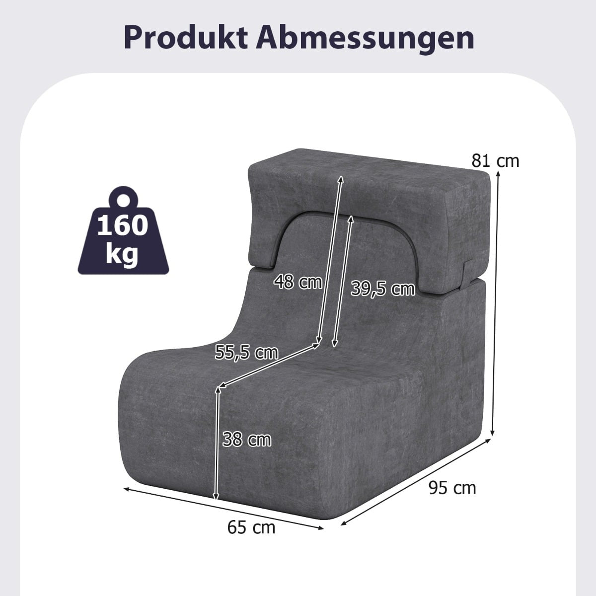 Floor Chair for Adults – Removable Headrest, Washable Cover