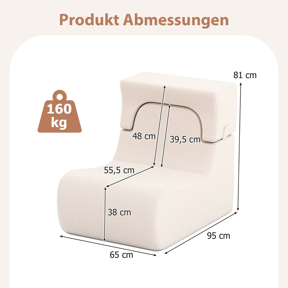 Floor Chair for Adults, Removable Headrest, Washable Cover