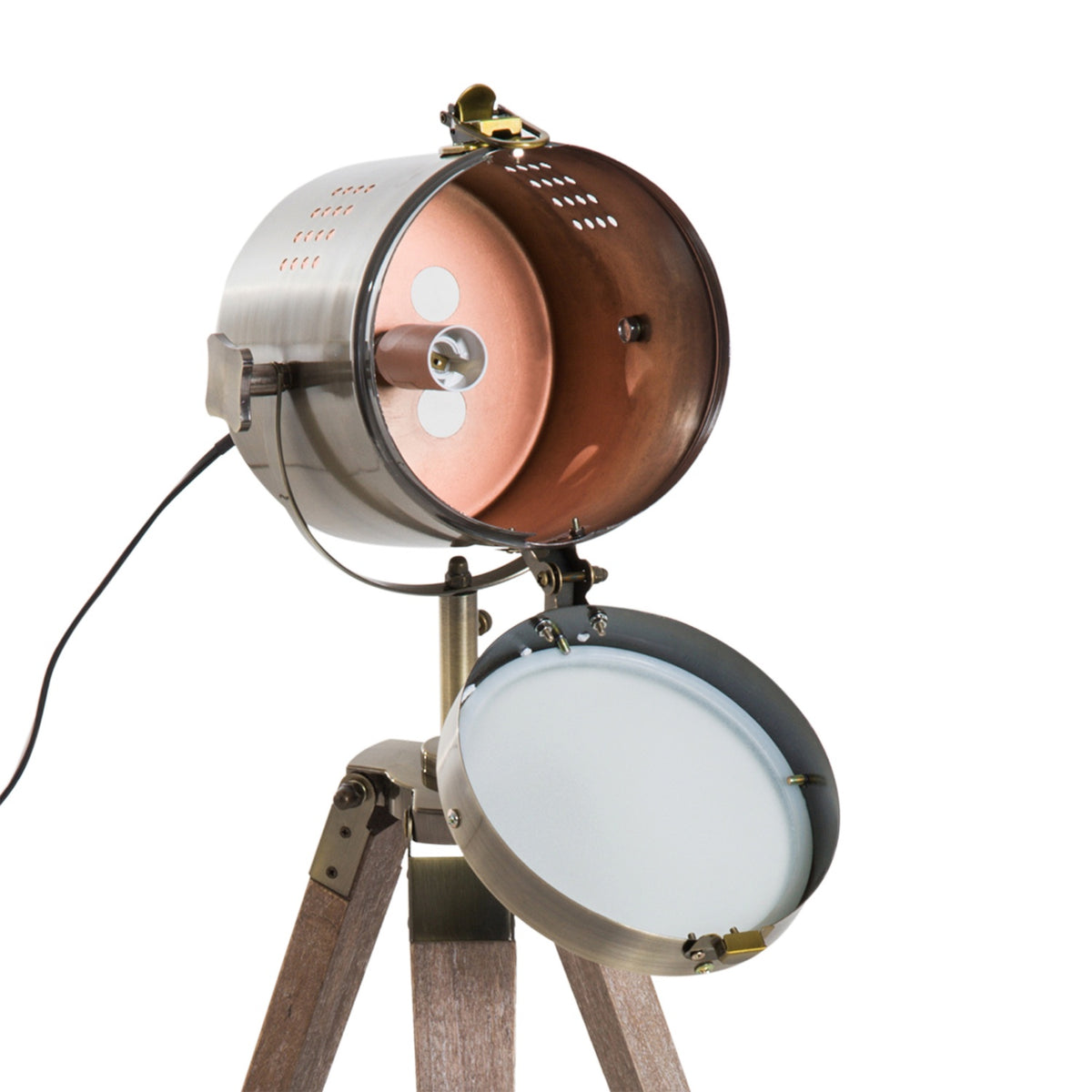 Floor Lamp Design Table Lamp Headlight E14, Tripod Stainless Steel, 33X33X65Cm