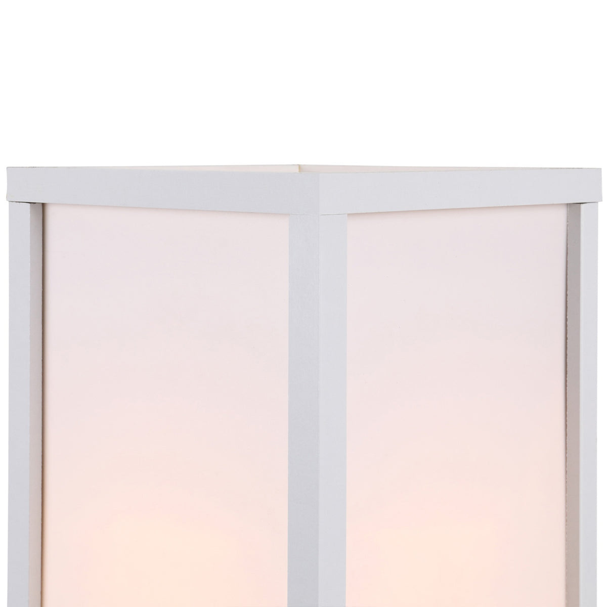 Floor Lamp Elegant Floor Lamp With 3 Shelves, E27 Up To 40W, For Living Room/Bedroom, E1-Mdf & Acrylic, White, 26X26X160Cm