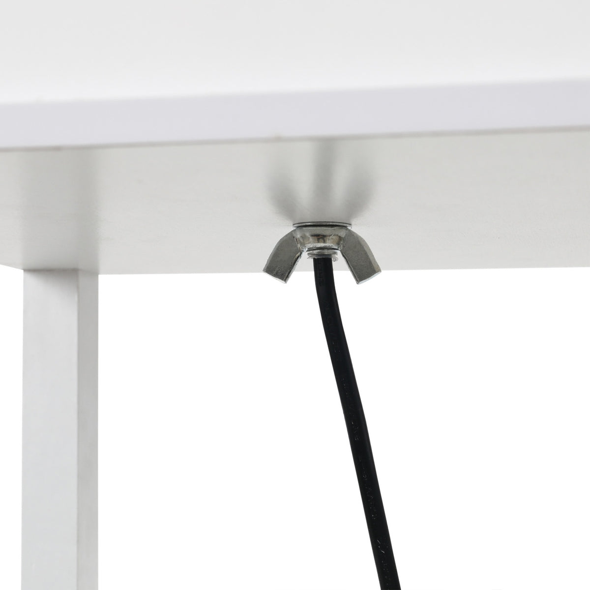 Floor Lamp Elegant Floor Lamp With 3 Shelves, E27 Up To 40W, For Living Room/Bedroom, E1-Mdf & Acrylic, White, 26X26X160Cm