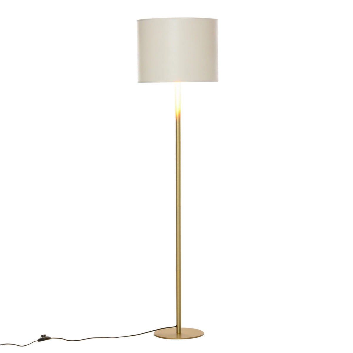 Floor Lamp Floor Lamp For Living Room Bedroom Office, White Metal, Poly Cotton, Ø40 X 160H Cm