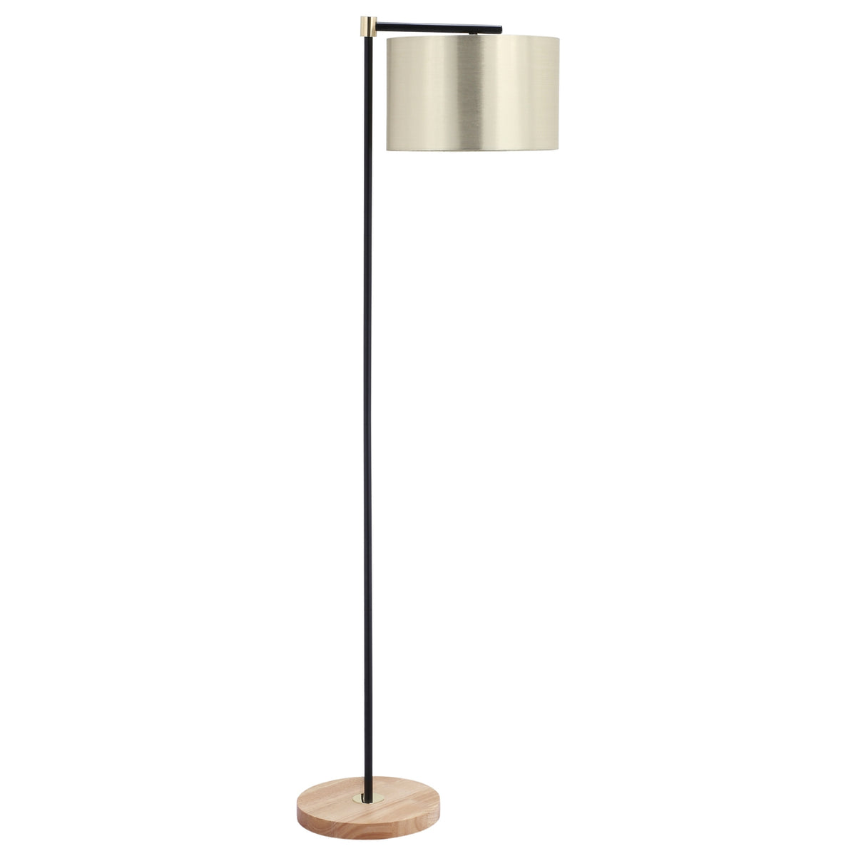 Floor Lamp For Living Room Modern Floor Lamp 40W, E27, Fabric Shade, Office/Bedroom, Gold+Black