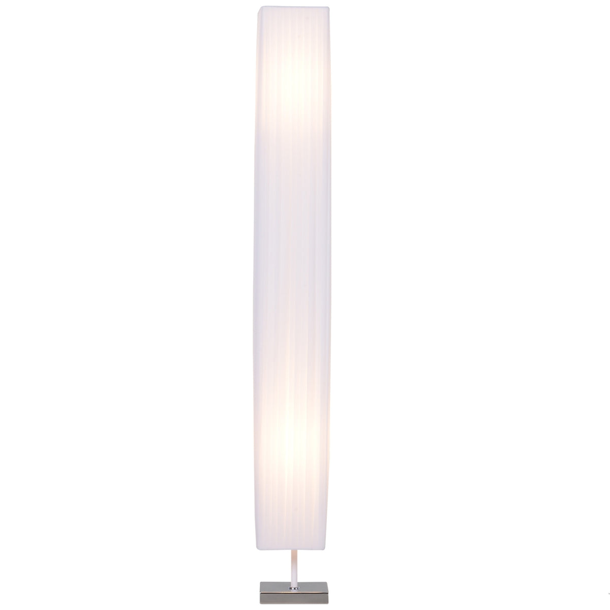 Floor Lamp Modern Floor Lamp E27, Stainless Steel & Polyester, White, 14X14X120Cm