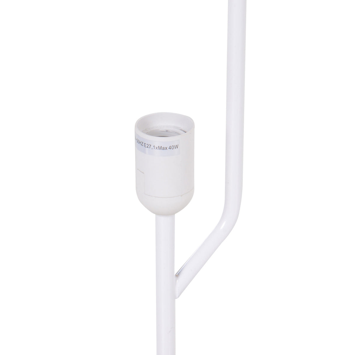 Floor Lamp Modern Floor Lamp E27, Stainless Steel & Polyester, White, 14X14X120Cm