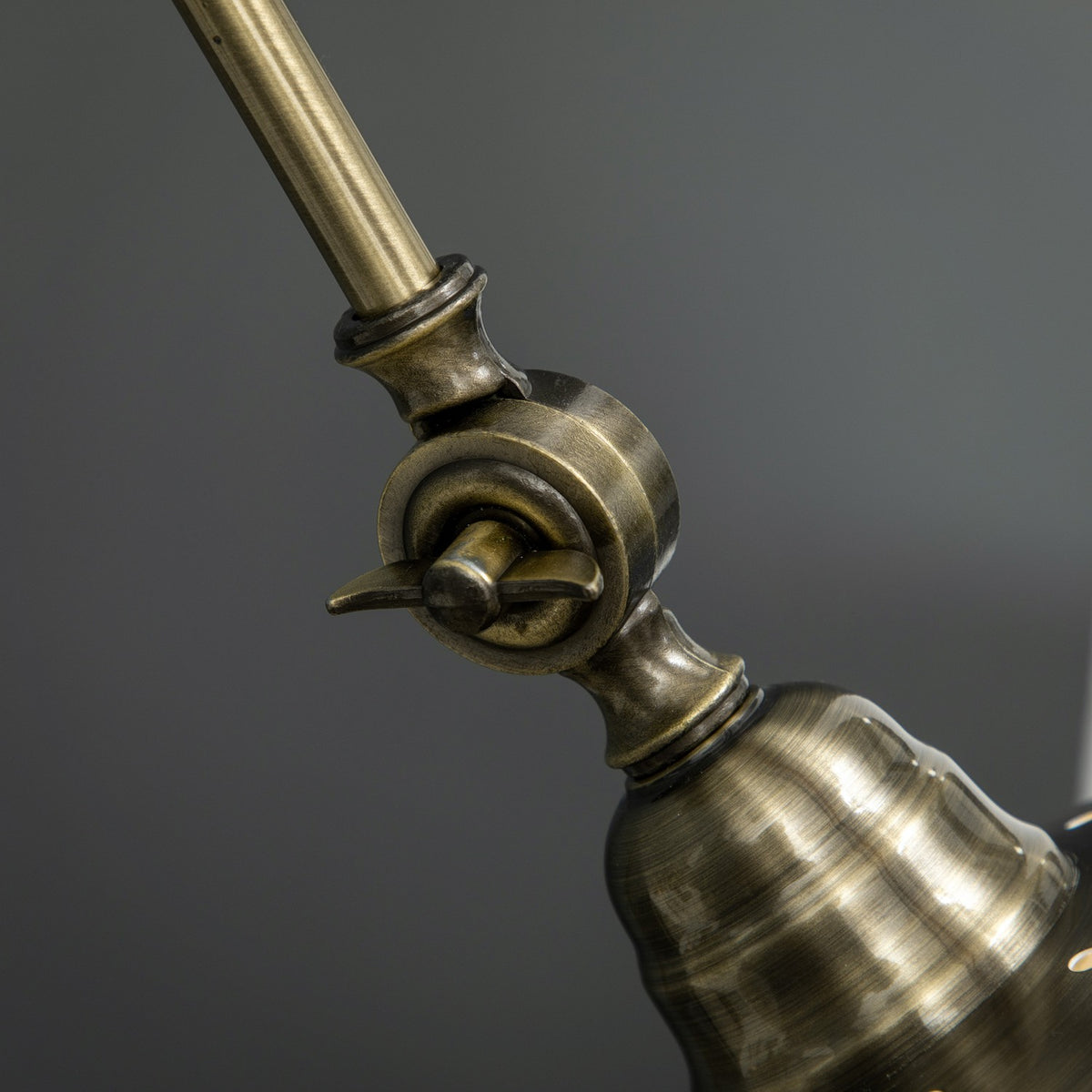 Floor Lamp Retro Arc Lamp With Adjustable Lampshade, E27, Brass Look, For Living Room