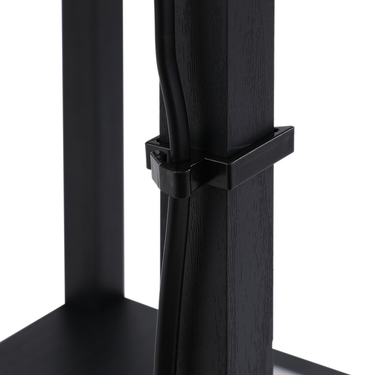 Floor Lamp With Shelves Floor Lamp, Interior Lighting, E27, Up To 40W, For Living Room/Bedroom, Wood, Black, 26X26X160 Cm