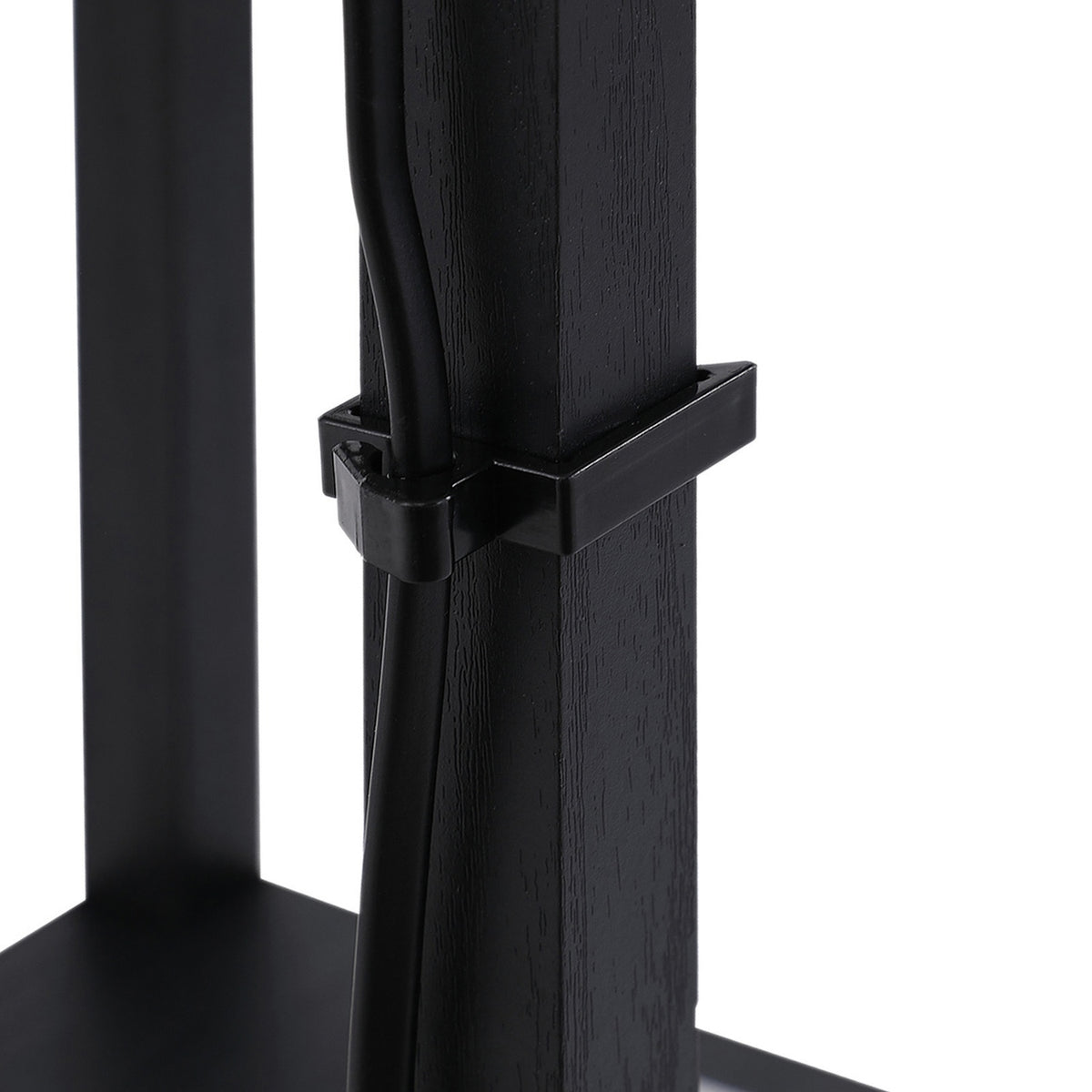 Floor Lamp With Shelves Without Bulb Interior Lighting, Floor Lamp, E27, Up To 40W, For Living Room/Bedroom, Wood, Black, 26X26X160 Cm