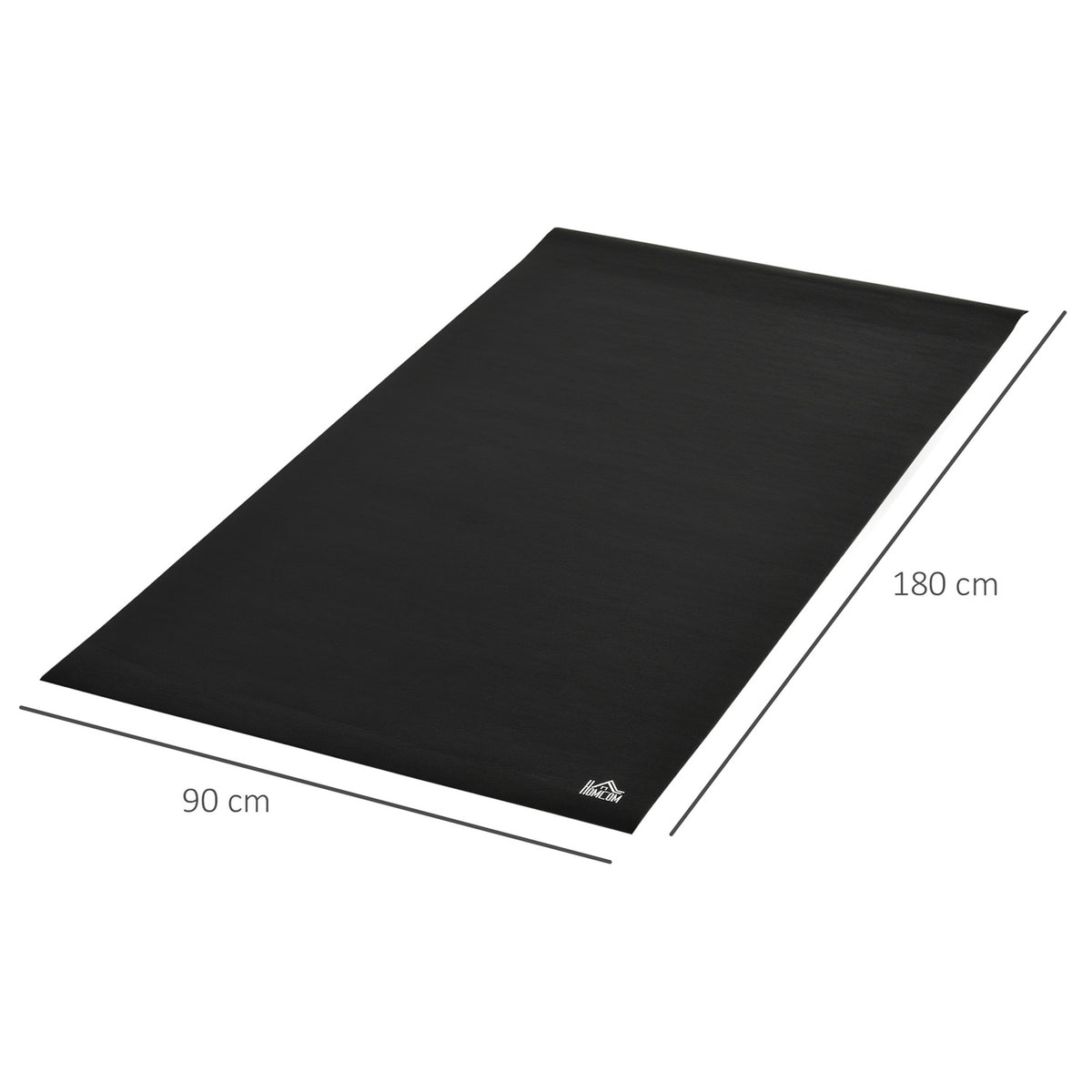 Floor Protection Underlay Fitness Equipment Pvc Black 180X90X0.6Cm