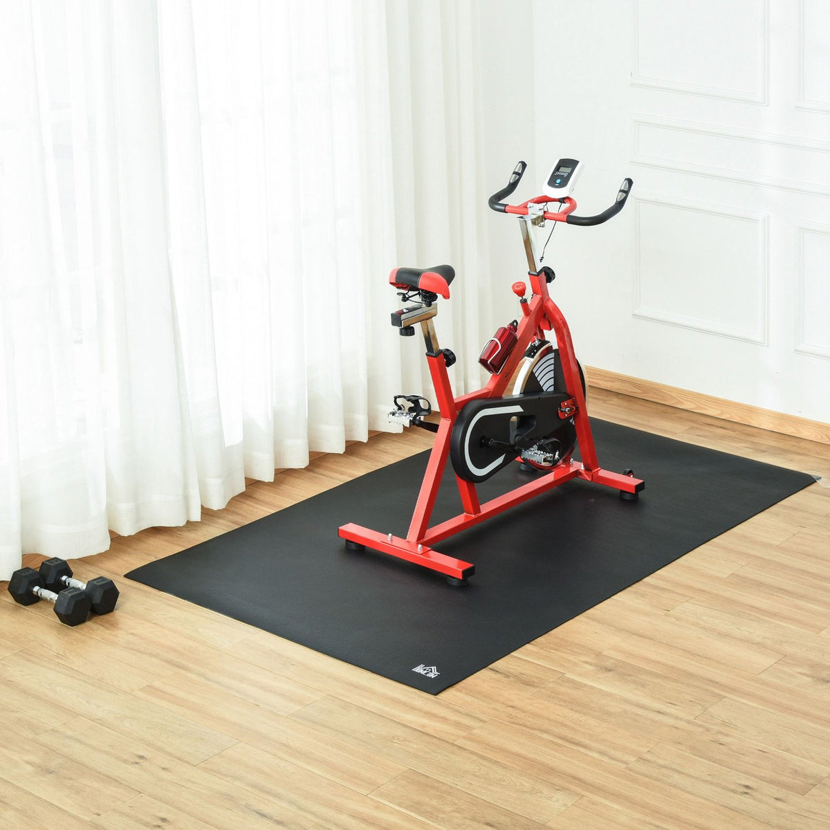 Floor Protection Underlay Fitness Equipment Pvc Black 180X90X0.6Cm