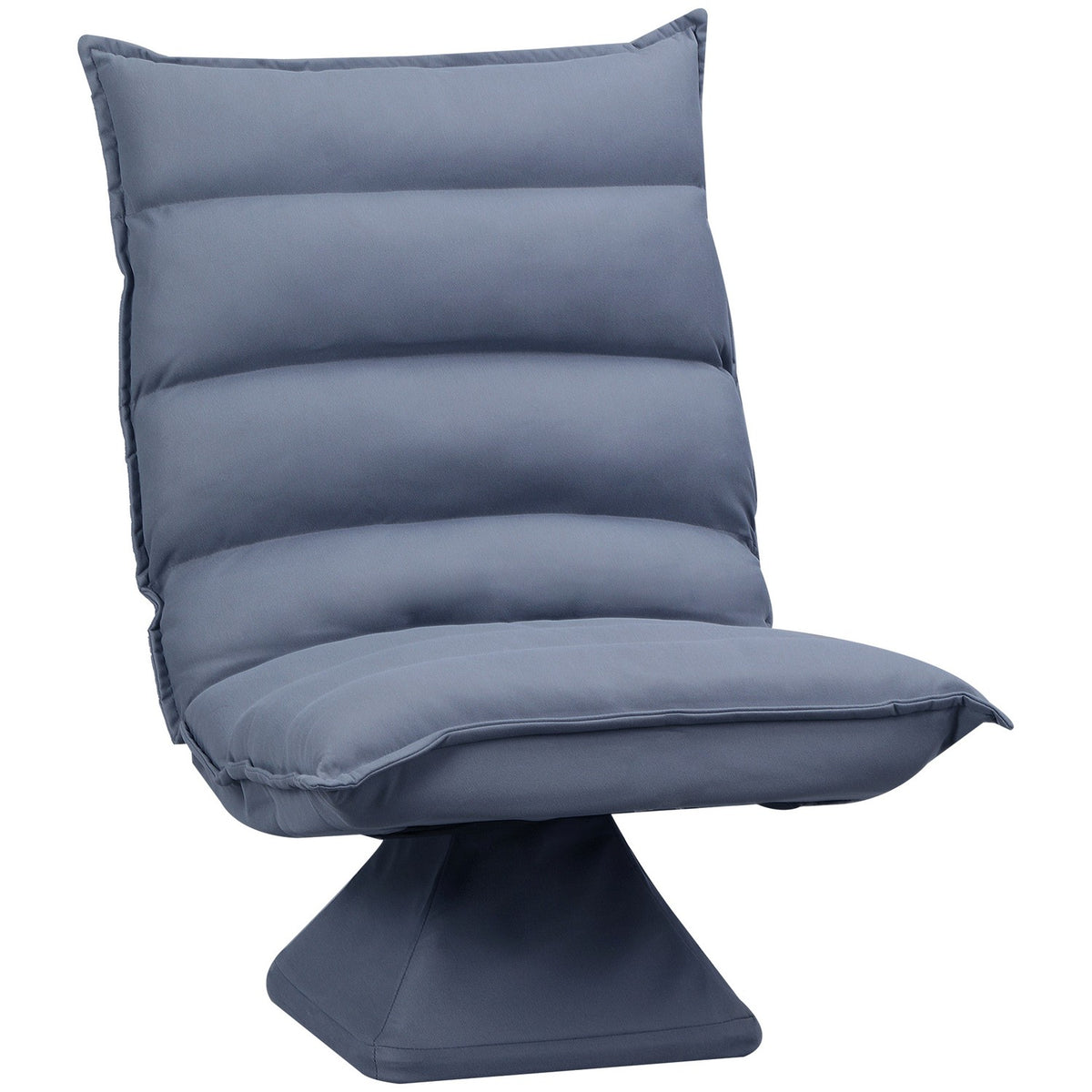 Floor Sofa Floor Chair With Adjustable Backrest, Swivel Meditation Chair, Relaxation Chair, Microfiber Cloth, Gray, 62X62X95 Cm