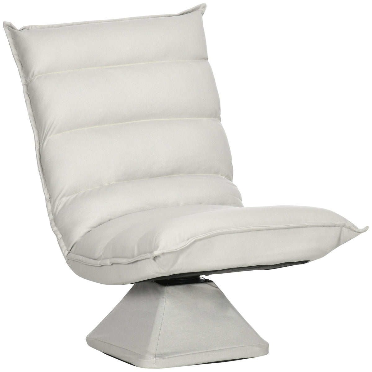 Floor Sofa Floor Chair with Adjustable Backrest Swivel Meditation Chair Relax Chair for Living Room Office Light Gray